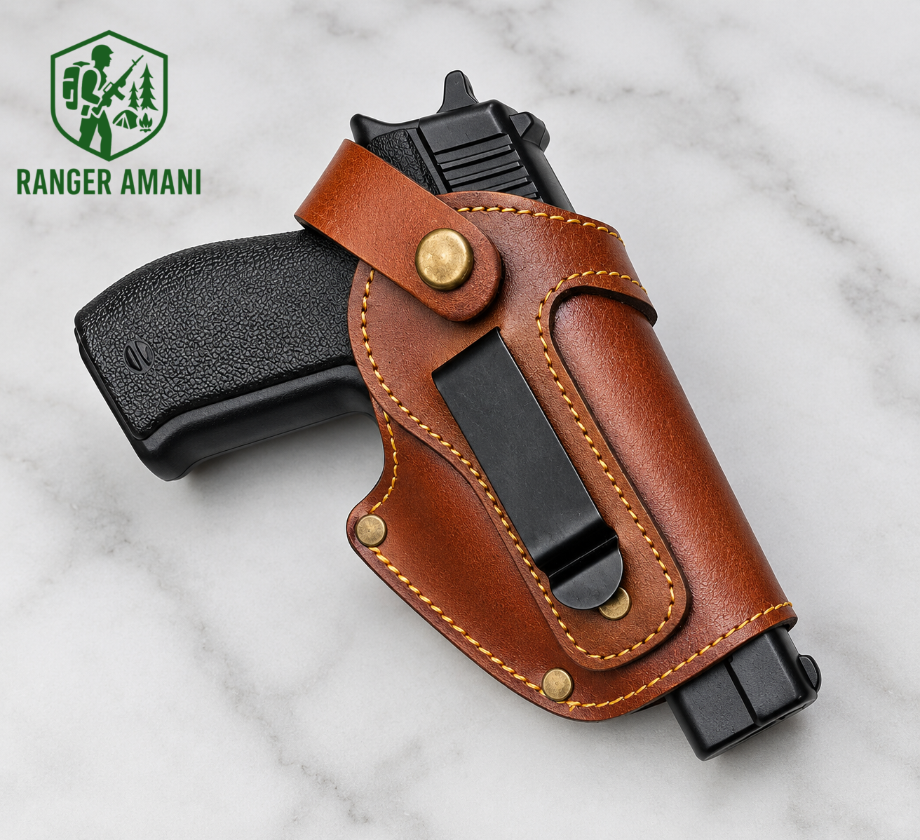 غلاف سلاح مدل B20 – چرم طبیعی گاومیش